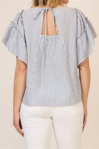 Coastal Riviera Ruffle Top