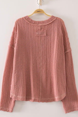 Curvy Open Weave Layering Top