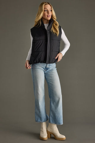 Lightweight Quilted Black Vest