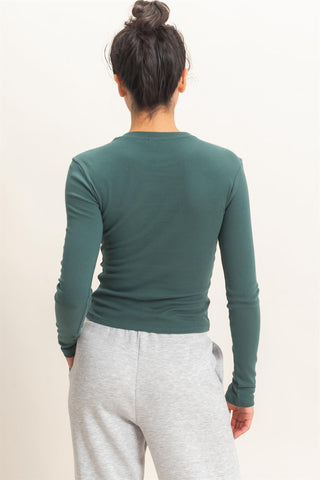 Crew Neck Long Sleeve Top