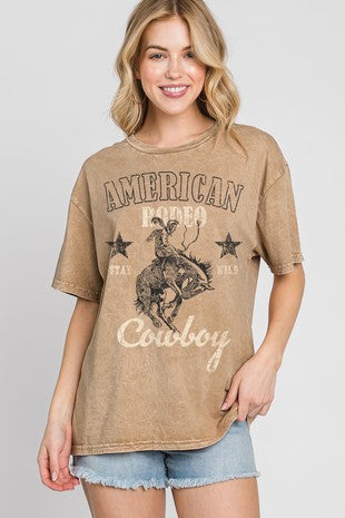 American Rodeo Cowboy Mineral Graphic Tee | JQ Clothing Co.