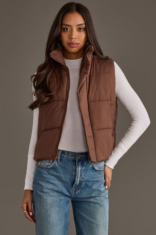 Brown Puffer Vest