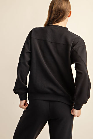 Modal Scuba Mock Neck Pullover Set