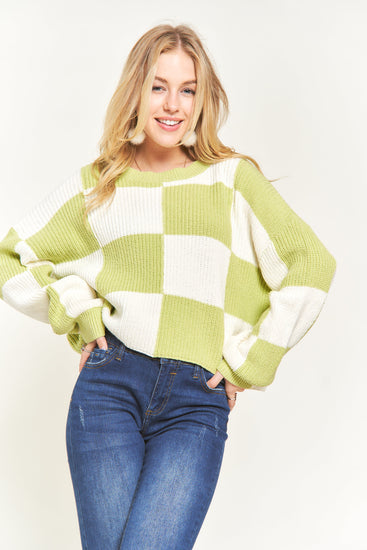 Lime-a-Lisious Colorblock Sweater | JQ Clothing Co.