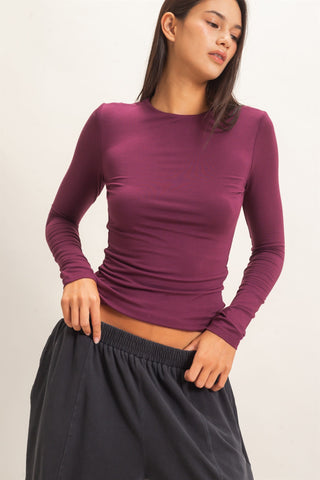 Crew Neck Long Sleeve Top
