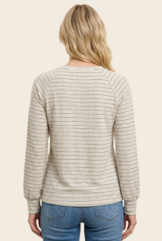 Floral Elbow Patched Micro Brushed Top