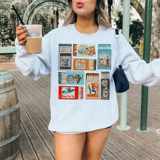 Vintage Matchbox Collage Graphic Tee