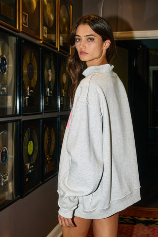 'Pilates & Yoga' Print Reversible Sweatshirt