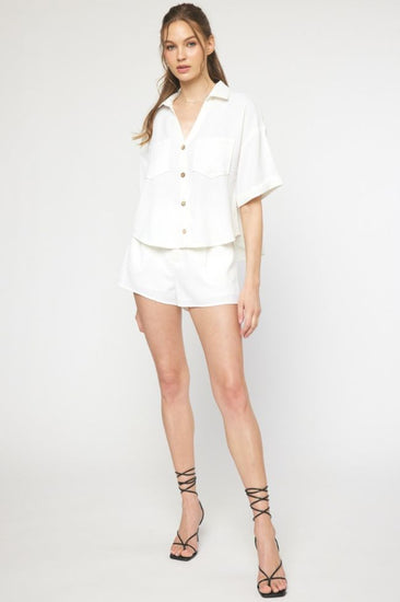 White Basic Button Down Shirt | JQ Clothing Co.