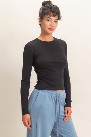 Crew Neck Long Sleeve Top