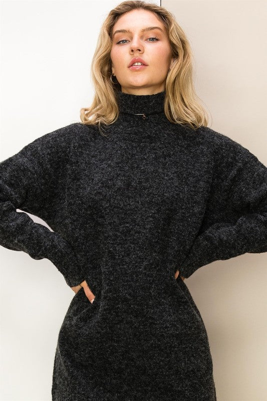 Style Storm Turtleneck Sweater Dress