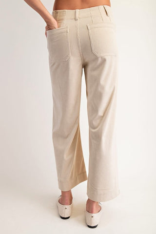 Corduroy Patch Pocket Pants in Sand