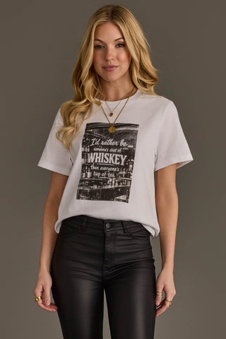 White Shot of Whiskey Graphic Tee