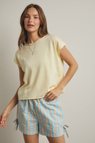 Rachel Rolled Hem Knit Sweater