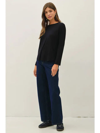 Bamboo Modal Long Sleeve Round Neck Tee