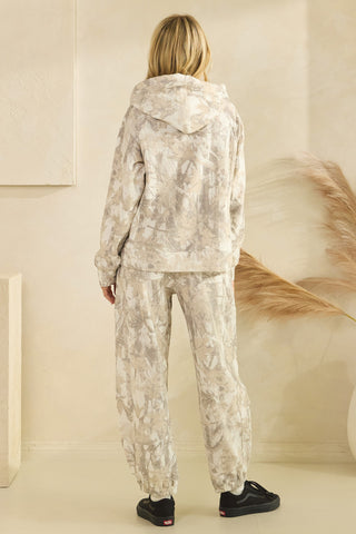 Camo Printed French Terry Pants Set