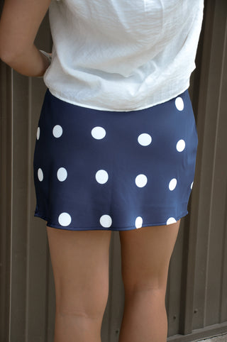 Short Lined Satin Bias Mini Skirt