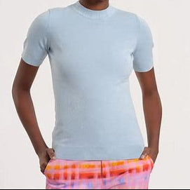 Mock Neck SS Modal Top