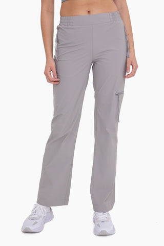 Mid-Rise Zippered Cargo Pants