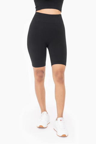 Ribbed Seamless Biker Shorts