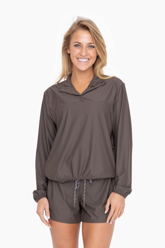 Nylon Blend Active Pullover Top
