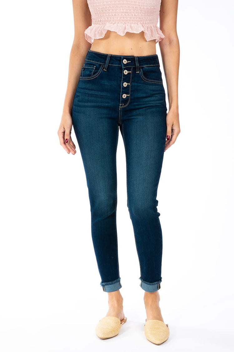 KanCan Dark High Rise Skinny Ankle Jeans | JQ Clothing Co.