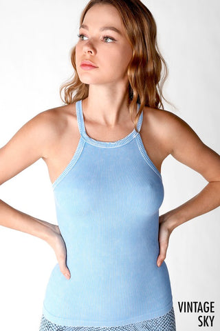 High Neck Ribbed Knit Tank | JQ Clothing Co.