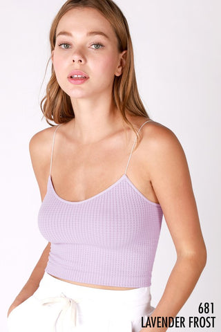 Thin Strap Textured Crop Top | JQ Clothing Co.