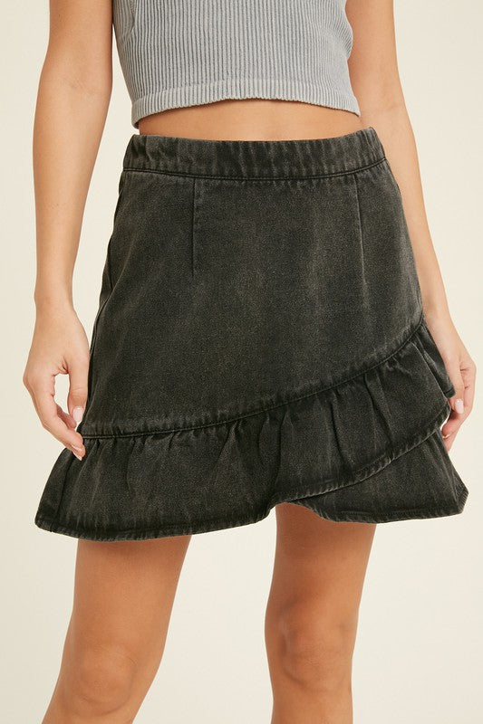 Vintage Wrap Denim Skirt | JQ Clothing Co.