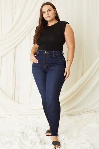 Kancan Curvy Laura High Rise Super Skinny Jean | JQ Clothing Co.