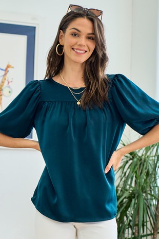 Emerald Teal Blouse | JQ Clothing Co.