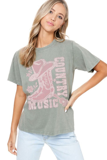 Country Music Boot Fitted Tee | JQ Clothing Co.