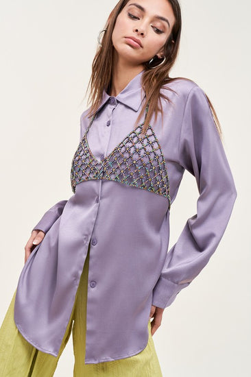 Satin Skies Button Down Shirt | JQ Clothing Co.
