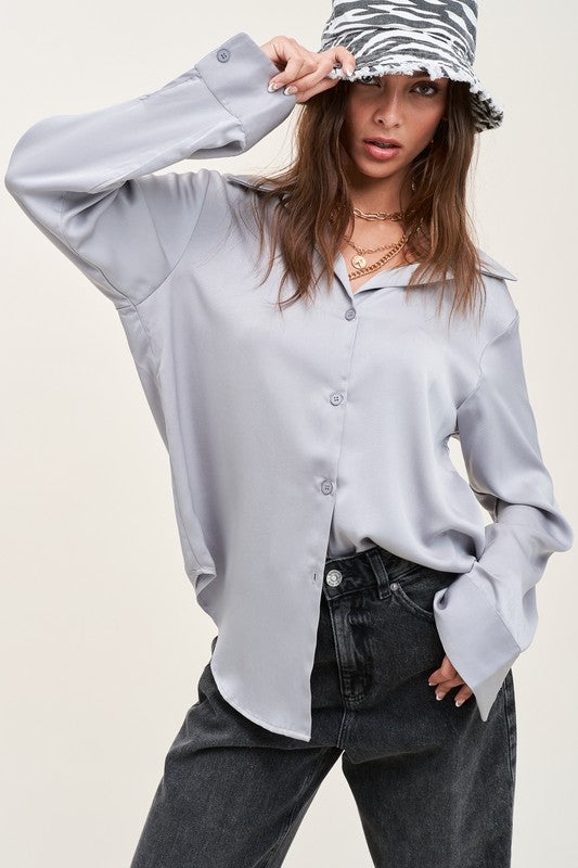 Satin Skies Button Down Shirt | JQ Clothing Co.