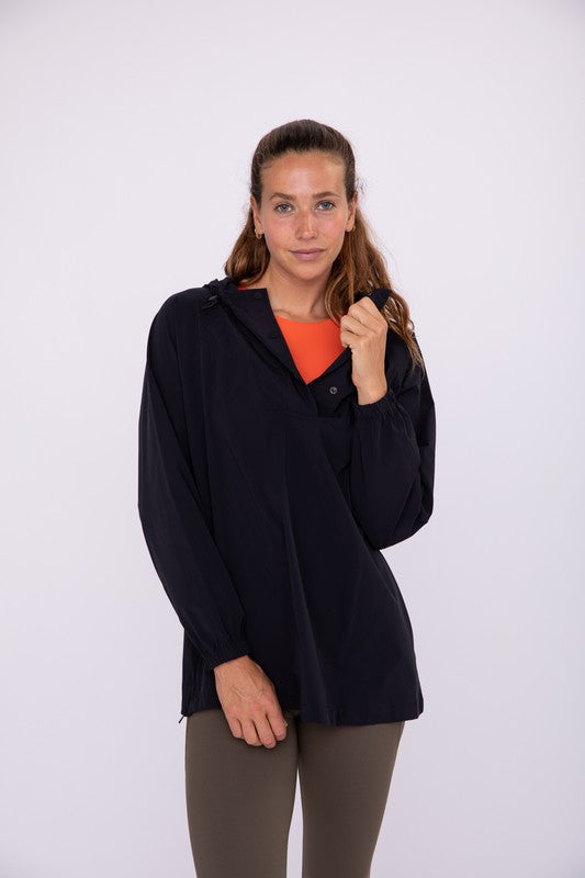 Sidelined Black Waterproof Pullover | JQ Clothing Co.