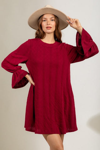 Bell Sleeve Wrist Detail Dress | JQ Clothing Co.