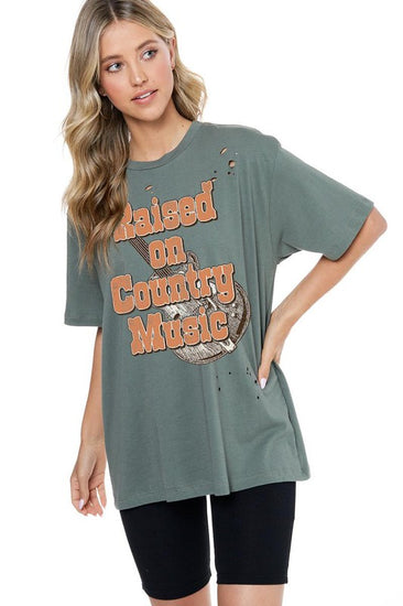 Raised on Country Music Graphic Tee | JQ Clothing Co.