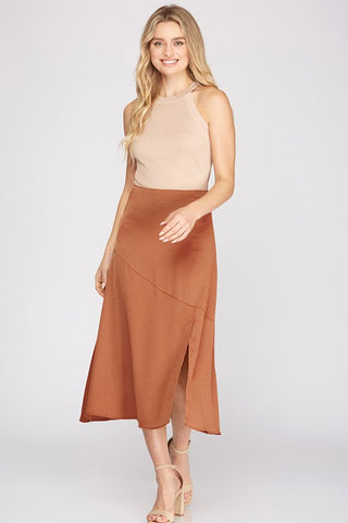 Satin Staple Midi Skirt | JQ Clothing Co.