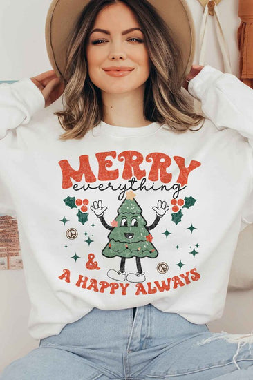 Merry & Happy Crewneck Graphic | JQ Clothing Co.