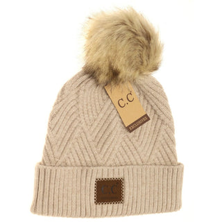 Criss-Cross Pom Beanie | JQ Clothing Co.