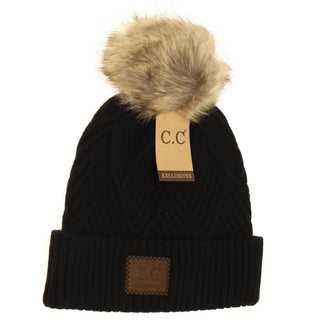 Criss-Cross Pom Beanie | JQ Clothing Co.