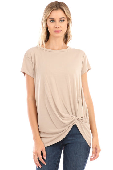 Short Sleeve Cupro Knot Top | JQ Clothing Co.