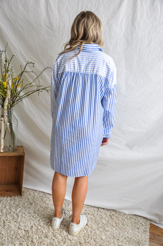 Beach Blue Striped Button Down | JQ Clothing Co.