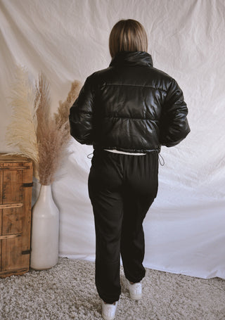 Bret Puffer Faux Leather Jacket | JQ Clothing Co.