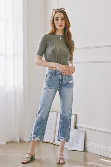 Kancan Camilla High Rise Straight Fit Jean | JQ Clothing Co.