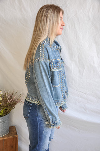 Chunky Stud Denim Jacket | JQ Clothing Co.