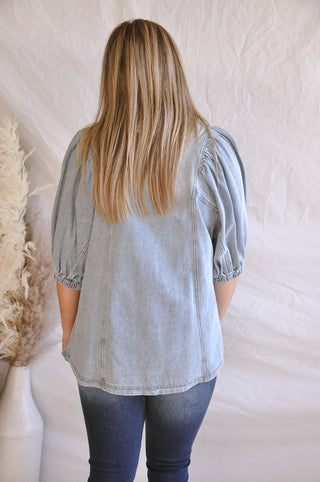 Dare You Denim Blouse | JQ Clothing Co.