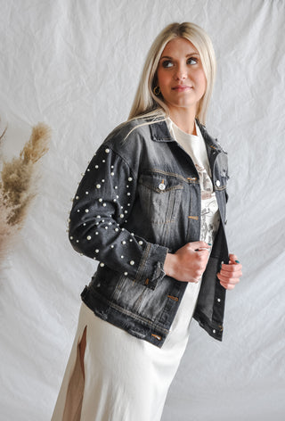 Pretty As A Pearl Denim Jacket | JQ Clothing Co.