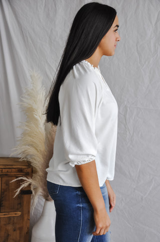 Whimsical White Blouse | JQ Clothing Co.