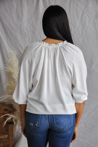 Whimsical White Blouse | JQ Clothing Co.